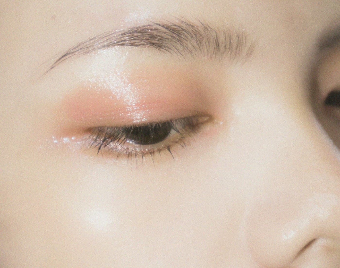 Close-up of dewy, glowing skin